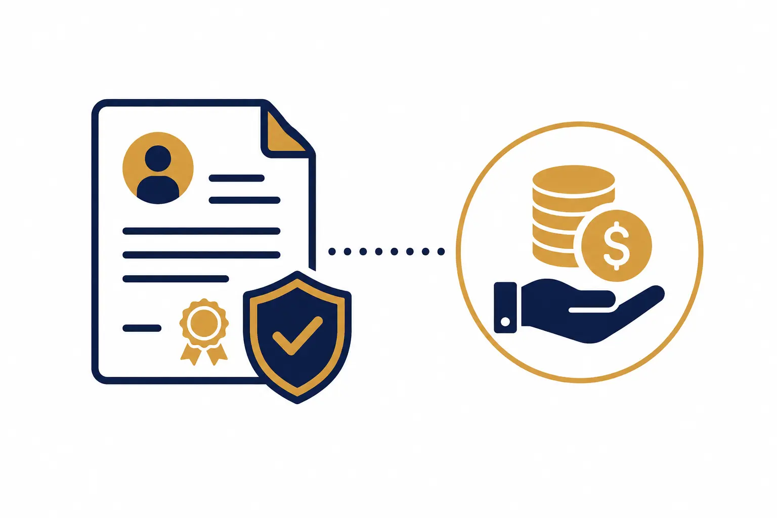 Icon illustration of a UAE work permit document linked to wage compliance and the Wage Protection System